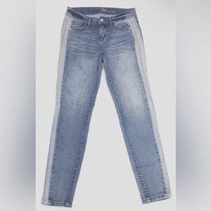 Soho New York & Company Two-Tone Light Blue Skinny Jeans NWT